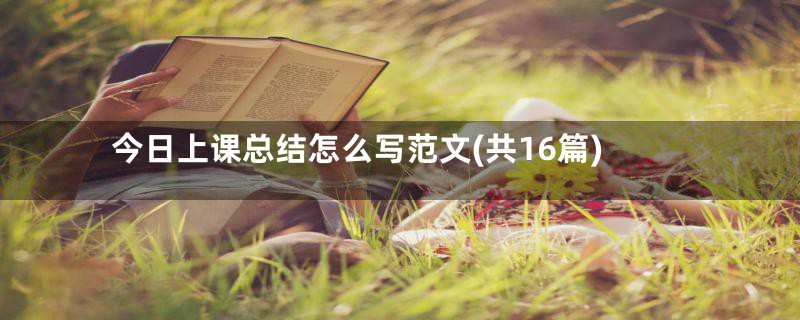今日上课总结怎么写范文(共16篇)