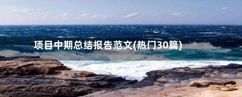 项目中期总结报告范文(热门30篇)