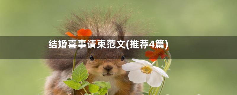 结婚喜事请柬范文(推荐4篇)