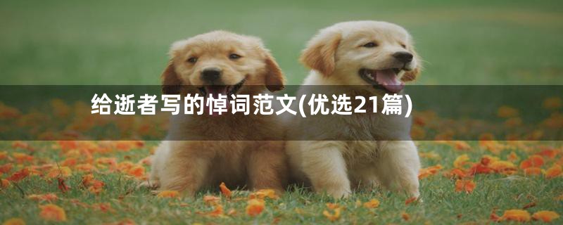 给逝者写的悼词范文(优选21篇)