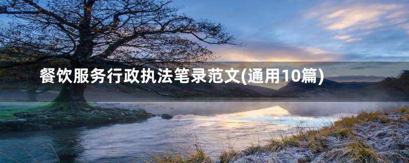 餐饮服务行政执法笔录范文(通用10篇)
