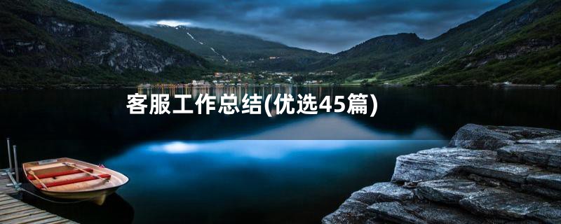客服工作总结(优选45篇)
