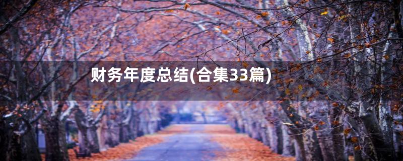 财务年度总结(合集33篇)