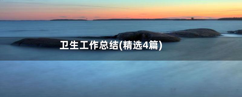 卫生工作总结(精选4篇)